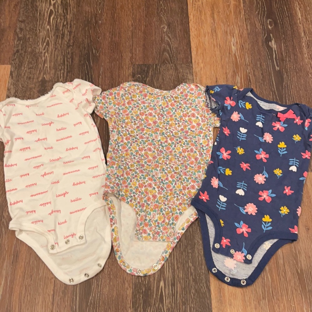 3 pack Carter’s onesies - 18 months